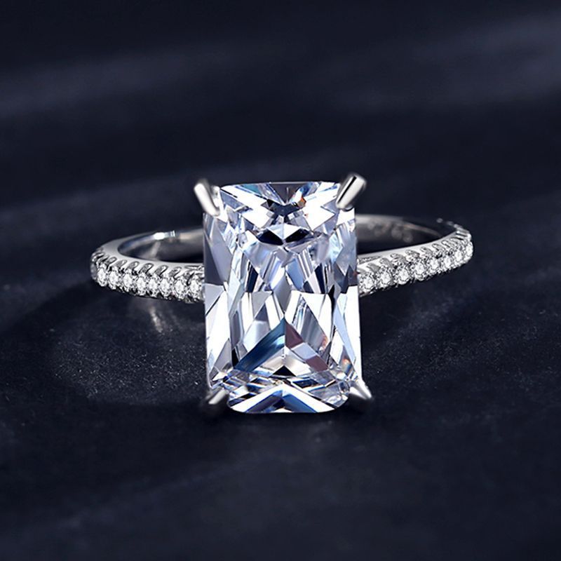 Silver Simulation Diamond Ring