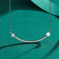 Silver Pearl Double Necklace