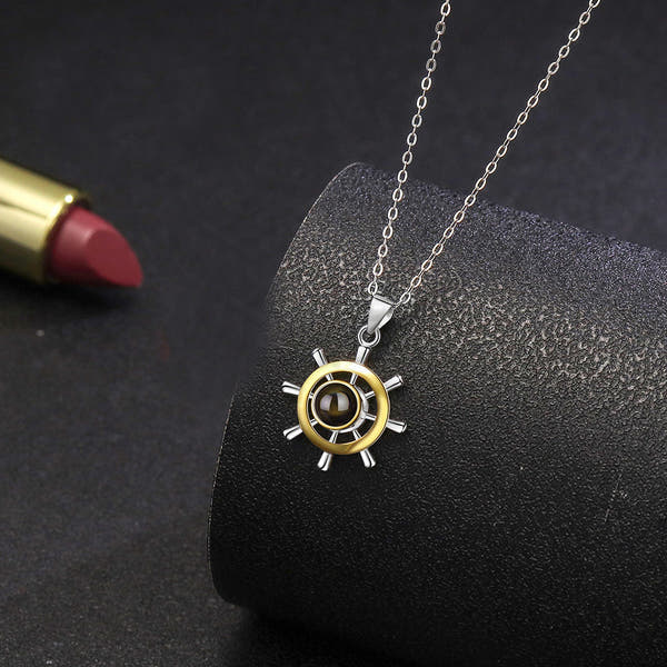 Ship Rudder Projection Necklace
