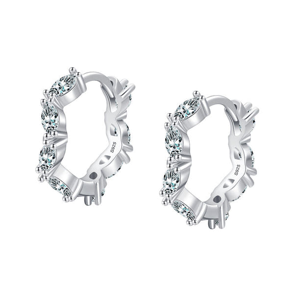 Silver Irregular Design Earrings