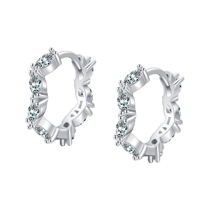 Silver Irregular Design Earrings