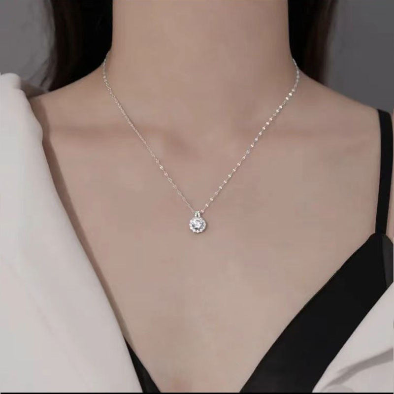 925 Sterling Silver Zircon Necklace For Women null
