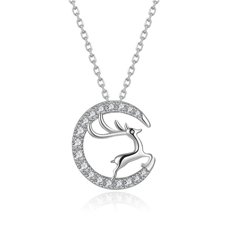 Fashion Elk Silver Necklace