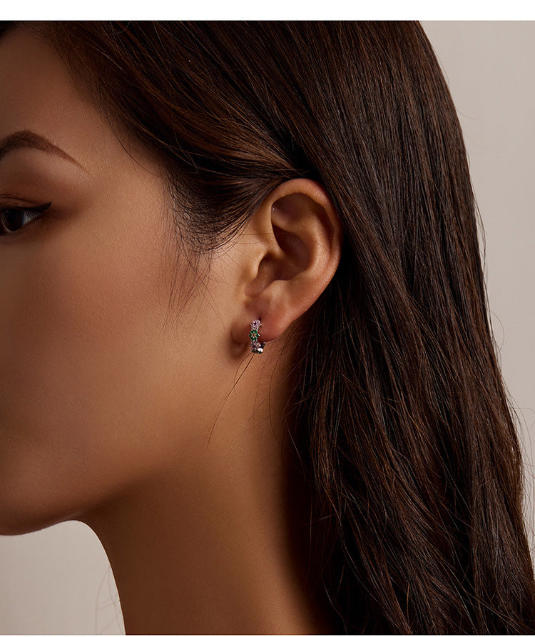 Silver Exquisite Flower  Earrings