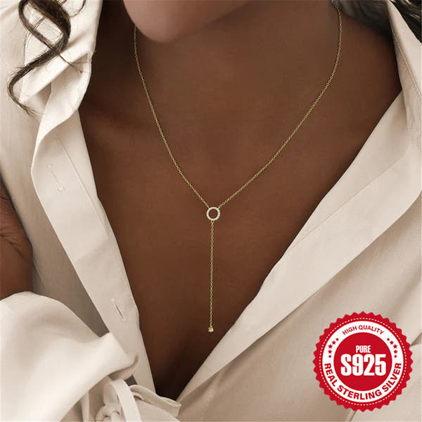 Silver Ring Necklace INS