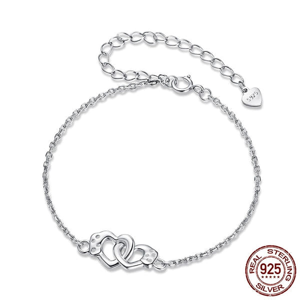 Silver Double Heart Bracelet