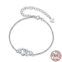 Silver Double Heart Bracelet