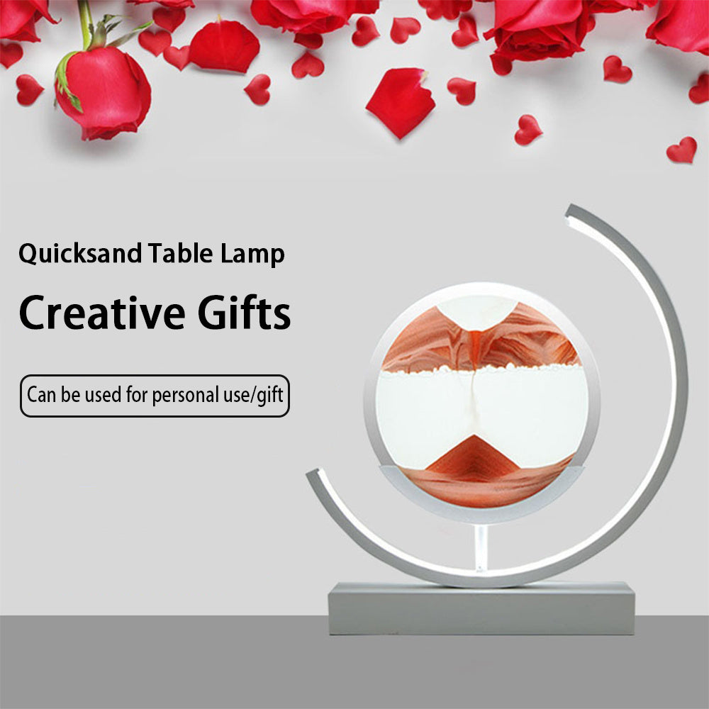 Glass Flowing Sand Colored Painting Lamp Decoration Handmade DIY Material Pack Atmosphere Creative Gift Rechargeable Night Light