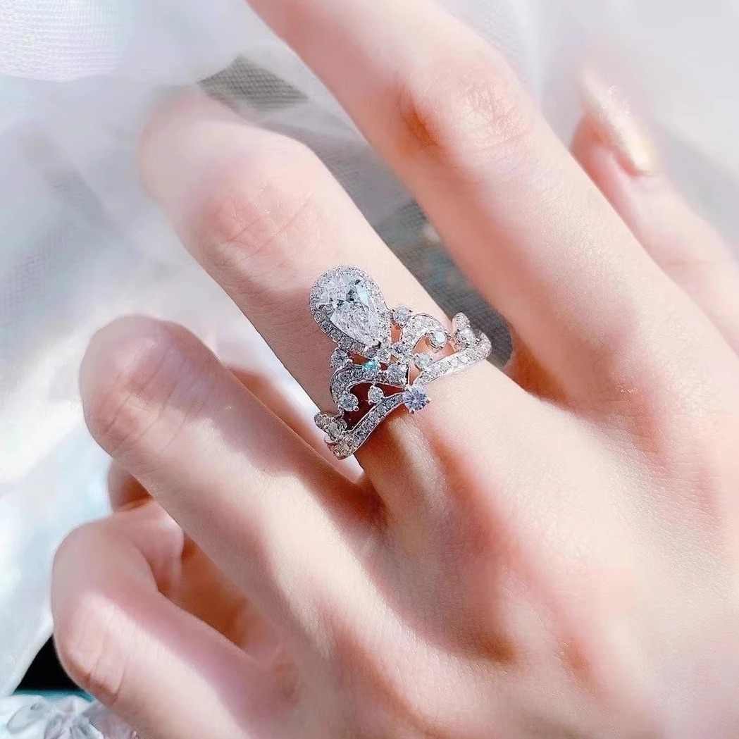 Silver Moissanite Ring