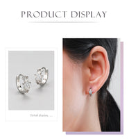 Silver Star Earrings With Diamonds