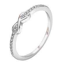 Silver Platinum Zircon Ring