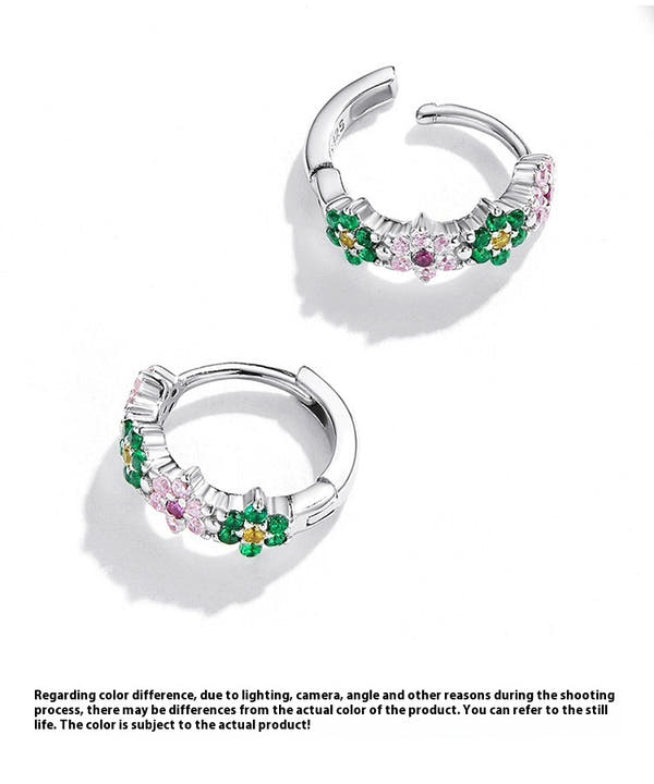 Silver Exquisite Flower  Earrings