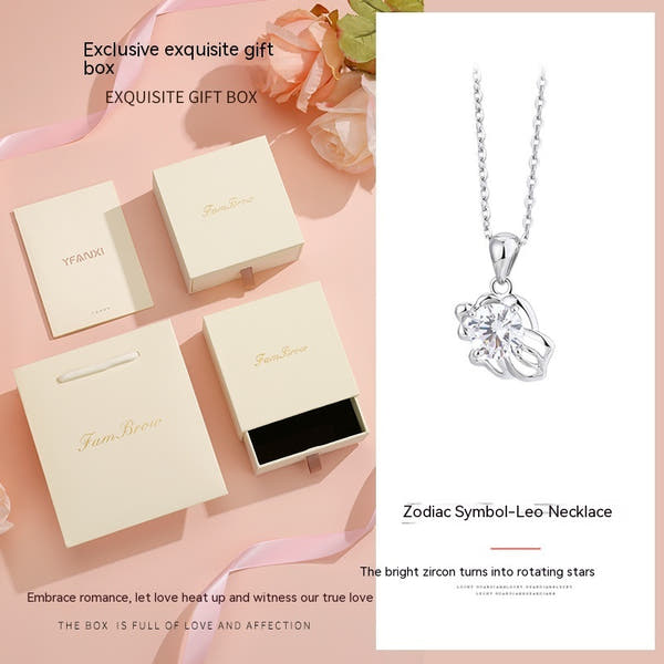 Twelve Constellations Necklace Ladies Sterling Silver