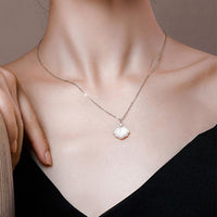 Silver Projection Shell Fritillary Necklace