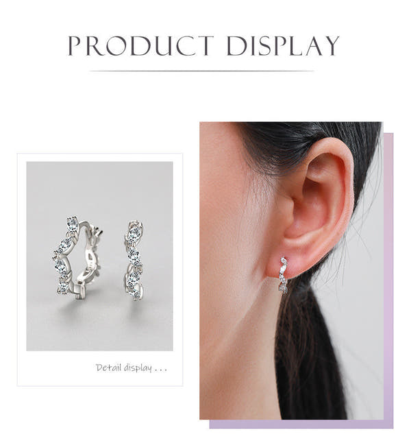 Silver Irregular Design Earrings
