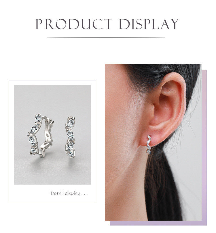 Silver Irregular Design Earrings