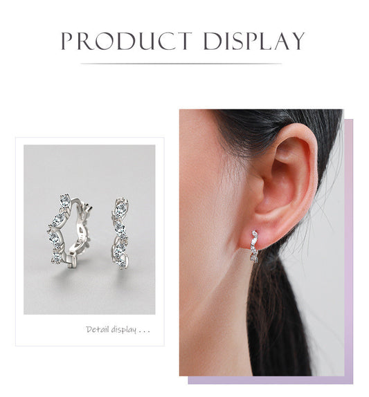 Silver Irregular Design Earrings