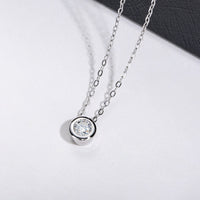 Karat Moissanite Necklace S925 Sterling Silver Pendant null