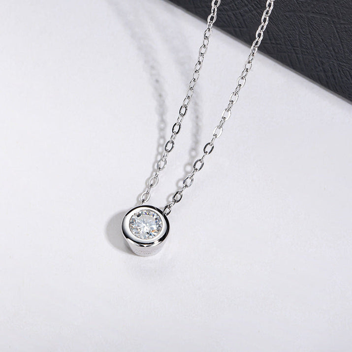 Karat Moissanite Necklace S925 Sterling Silver Pendant null
