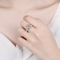 Silver Moissanite Ring