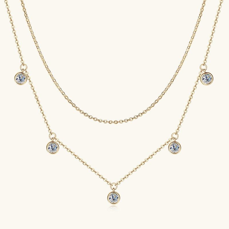 High-grade  Silver Diamond Necklace