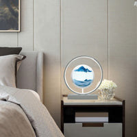 Glass Flowing Sand Colored Painting Lamp Decoration Handmade DIY Material Pack Atmosphere Creative Gift Rechargeable Night Light