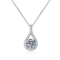 Silver Necklace Moissanite Pendant