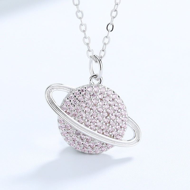 Planet Necklace  Silver Pendant