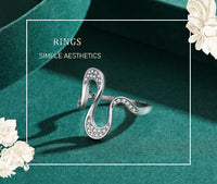 Silver Geometric Diamond Ring