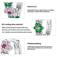 Silver Exquisite Flower  Earrings