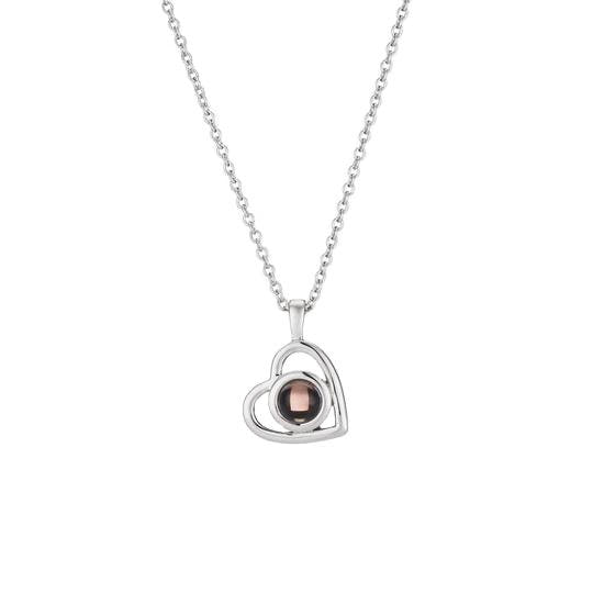 Projection silver necklace