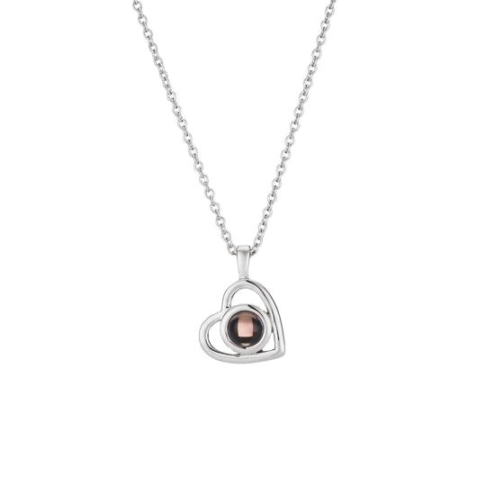 Projection silver necklace