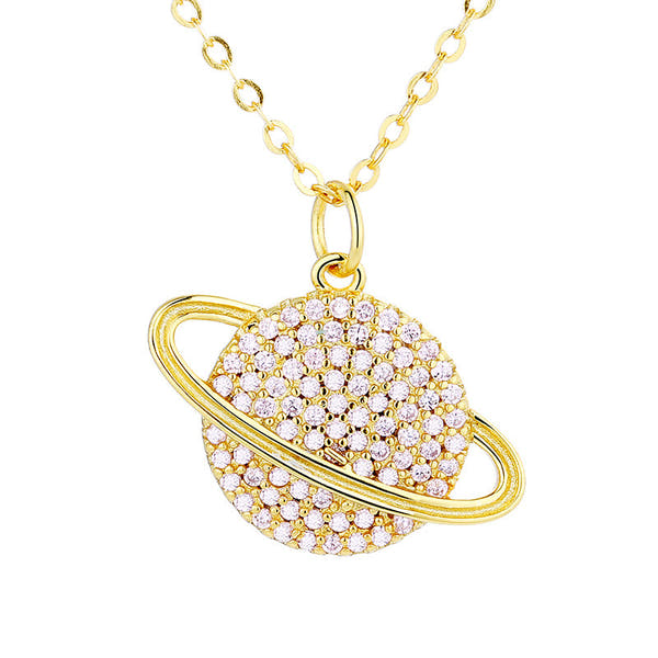 Planet Necklace  Silver Pendant
