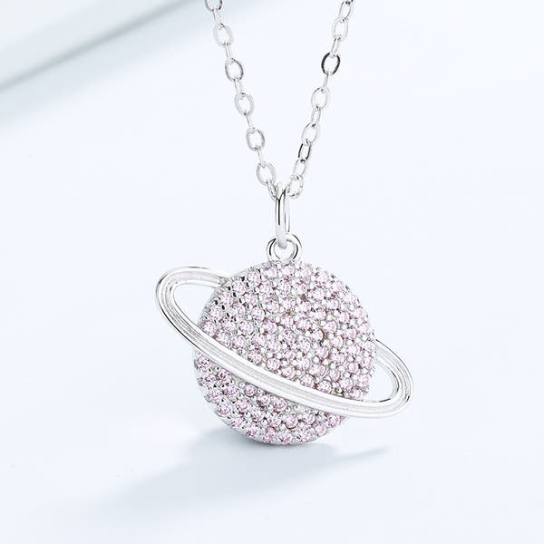Planet Necklace  Silver Pendant