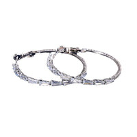 Simple Gold Ladies Zircon Earrings European And American Big Earrings null