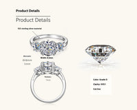 Moissanite Ring   Silver