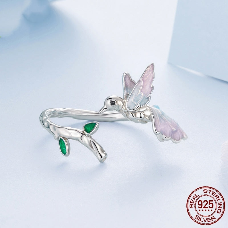 Silver Kingfisher Open Ring