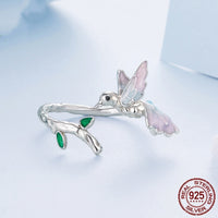 Silver Kingfisher Open Ring