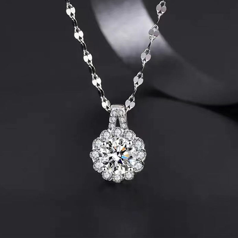 925 Sterling Silver Zircon Necklace For Women null