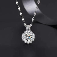 925 Sterling Silver Zircon Necklace For Women null