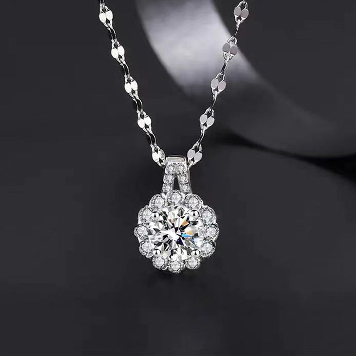 925 Sterling Silver Zircon Necklace For Women null