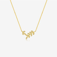 Silver Leaf Shaped Necklace