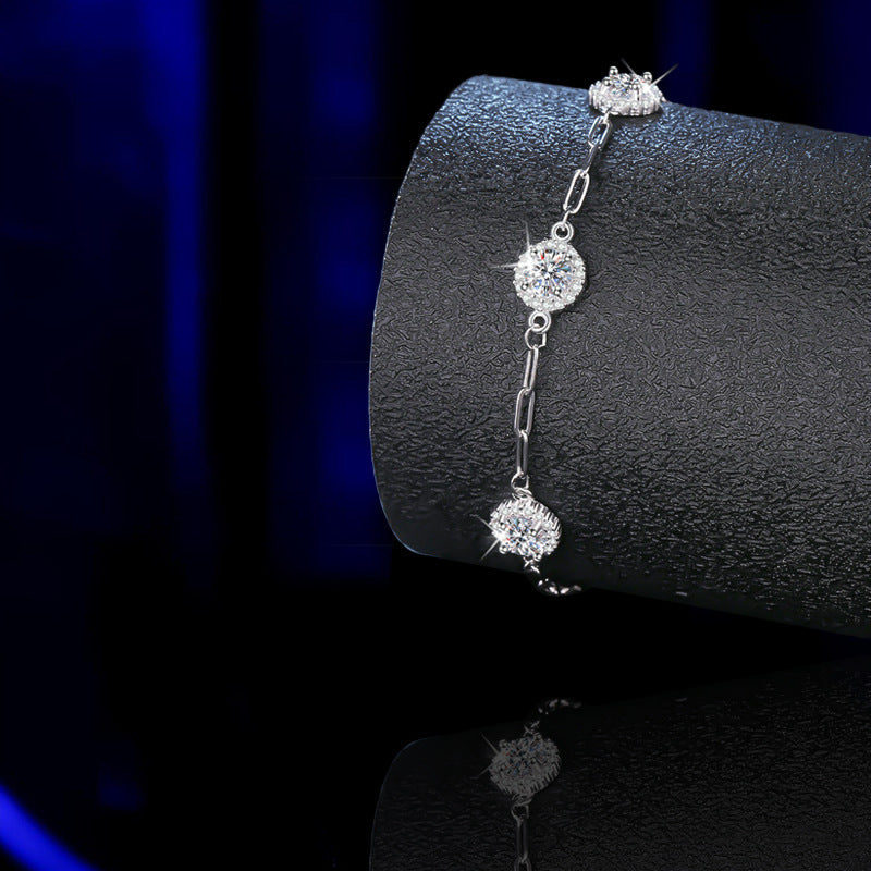 Silver Diamond Bracelet