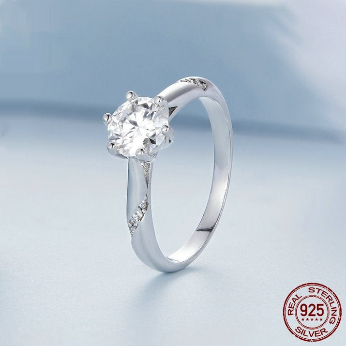 European And American Supply Simple Moissanite Ring null
