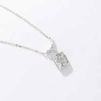 Silver Light Luxury Square Diamond Necklace