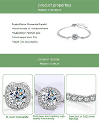 Silver Inlaid Diamond Bracelet