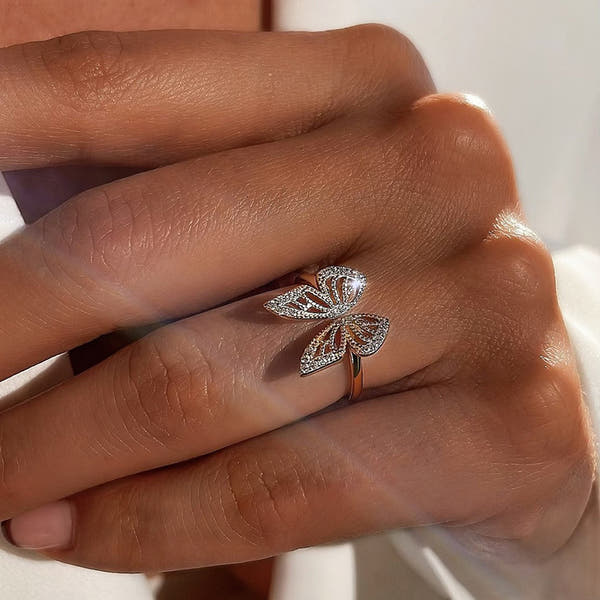 The Diamond Butterfly Ring