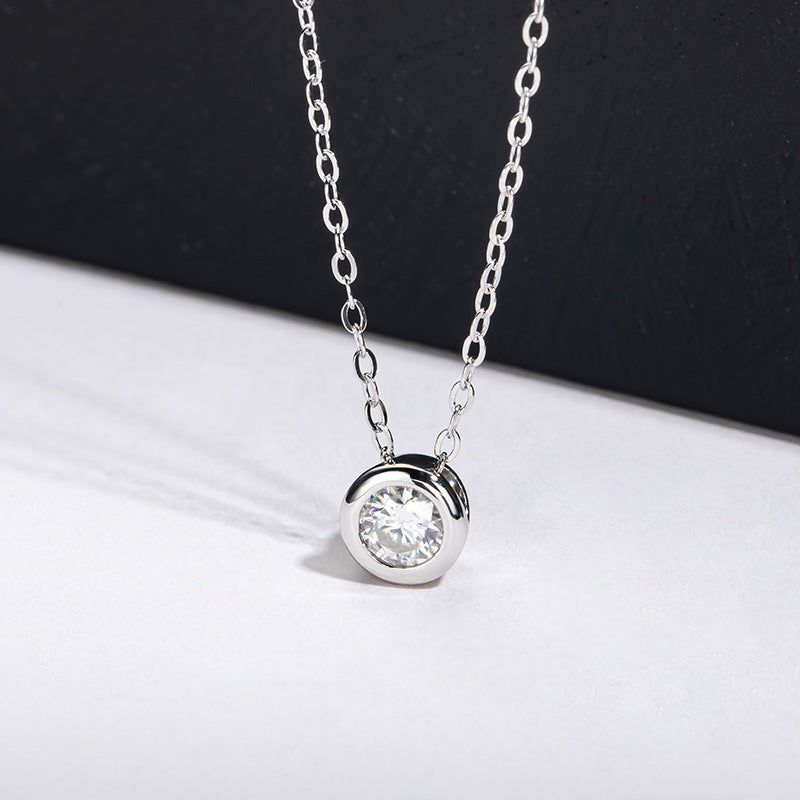 Karat Moissanite Necklace S925 Sterling Silver Pendant null