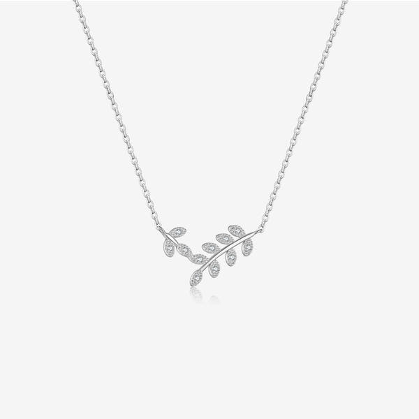Silver Leaf Shaped Necklace
