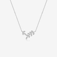 Silver Leaf Shaped Necklace